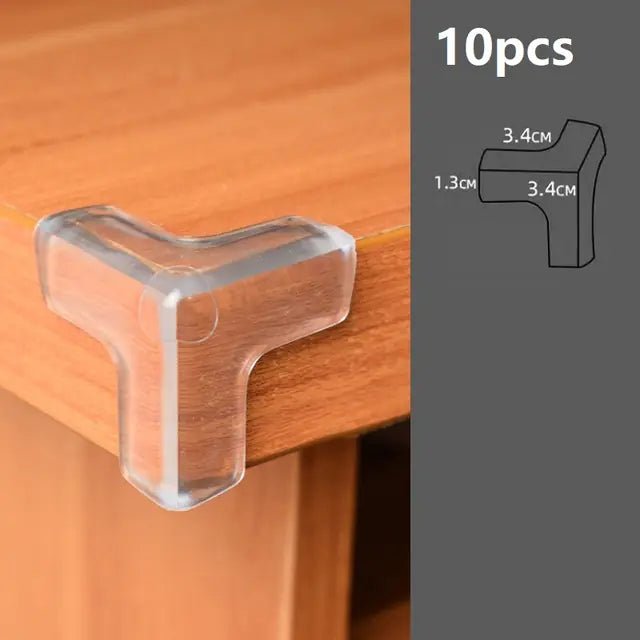 Baby Safety Silicone Table Corner Protectors - T Type - 10pcs - Infants planet