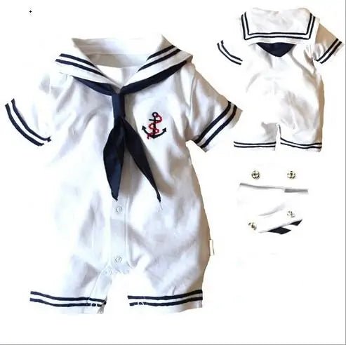 Baby Sailor Romper Jumpsuit Cute Casual - Infants planet