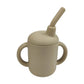Baby Solid Color Silicone Water Cup - Beige - Infants planet