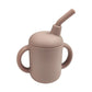 Baby Solid Color Silicone Water Cup - Beige - Infants planet