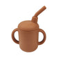 Baby Solid Color Silicone Water Cup - Spiced pumpkin - Infants planet