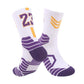Breathable Non - Slip Professional Basketball Socks for Men, Women, and Kids - Ideal for Sports, Cycling, Climbing, and Running - Red/White - Infants planet