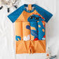 Cartoon Print One - Piece Floating Rash Guard Bathing Suit - F22453 - Infants planet
