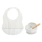 Colorful Silicone Feeding Set for Babies: Bib, Plate, Bowl, and Spoon - Marble - Infants planet