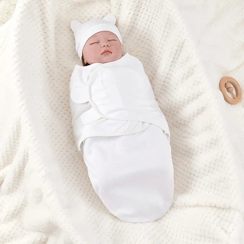 Cotton Baby Swaddle Blanket With Hat - Infants planet