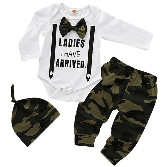 Cute 3PCS Set Newborn Baby Boy Clothes - Infants planet