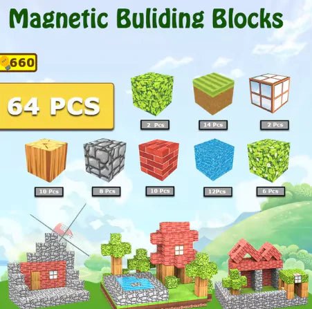 DIY Magnetic Building Blocks Set for Kids, Ages 3+ - Infants planet