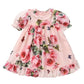 Flower Puff Sleeves Dress For Baby - Infants planet