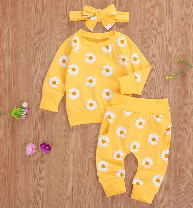 Full Print Chrysanthemum Baby And Child Suit - Infants planet