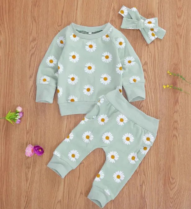 Full Print Chrysanthemum Baby And Child Suit - Infants planet