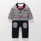 Gentleman Outfit for Baby Boys - Cotton Onesie Suit - White - Infants planet