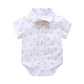 Gentleman Outfit for Baby Boys with Suspender Shorts - White - Infants planet