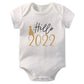 Hello 2022 Newborn Baby Bodysuit Romper - Infants planet