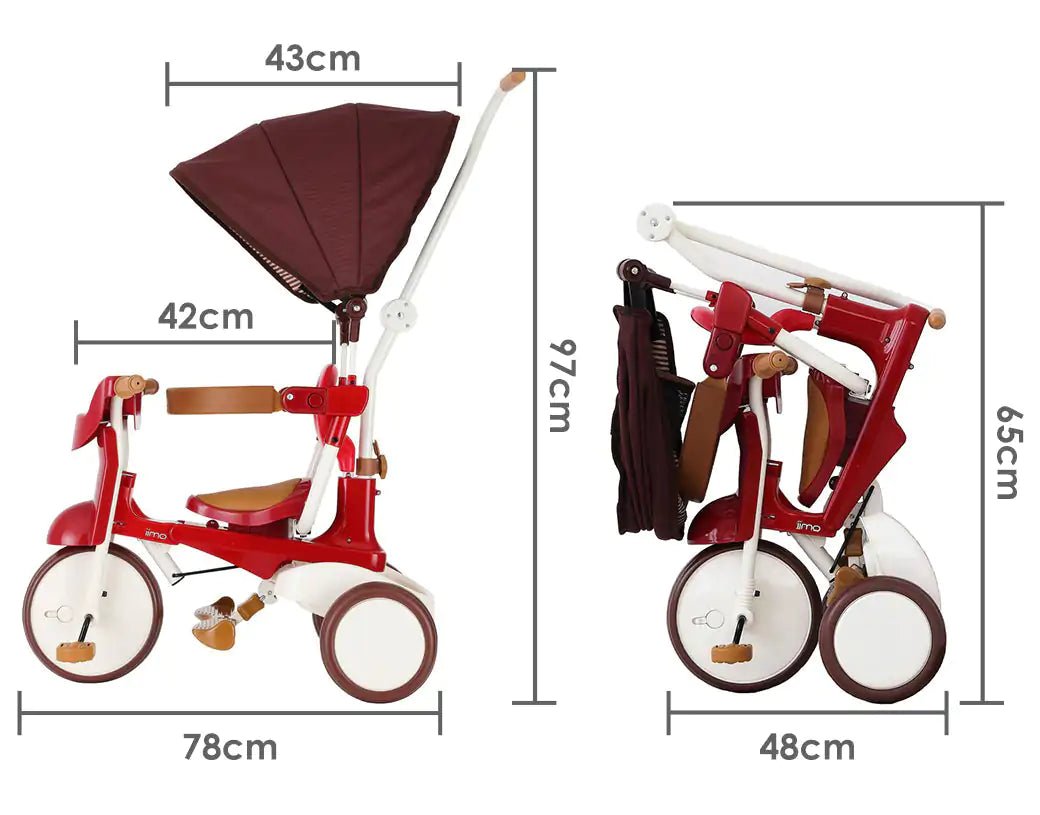 iimo 3 - in - 1 Foldable Tricycle with Canopy - Infants planet