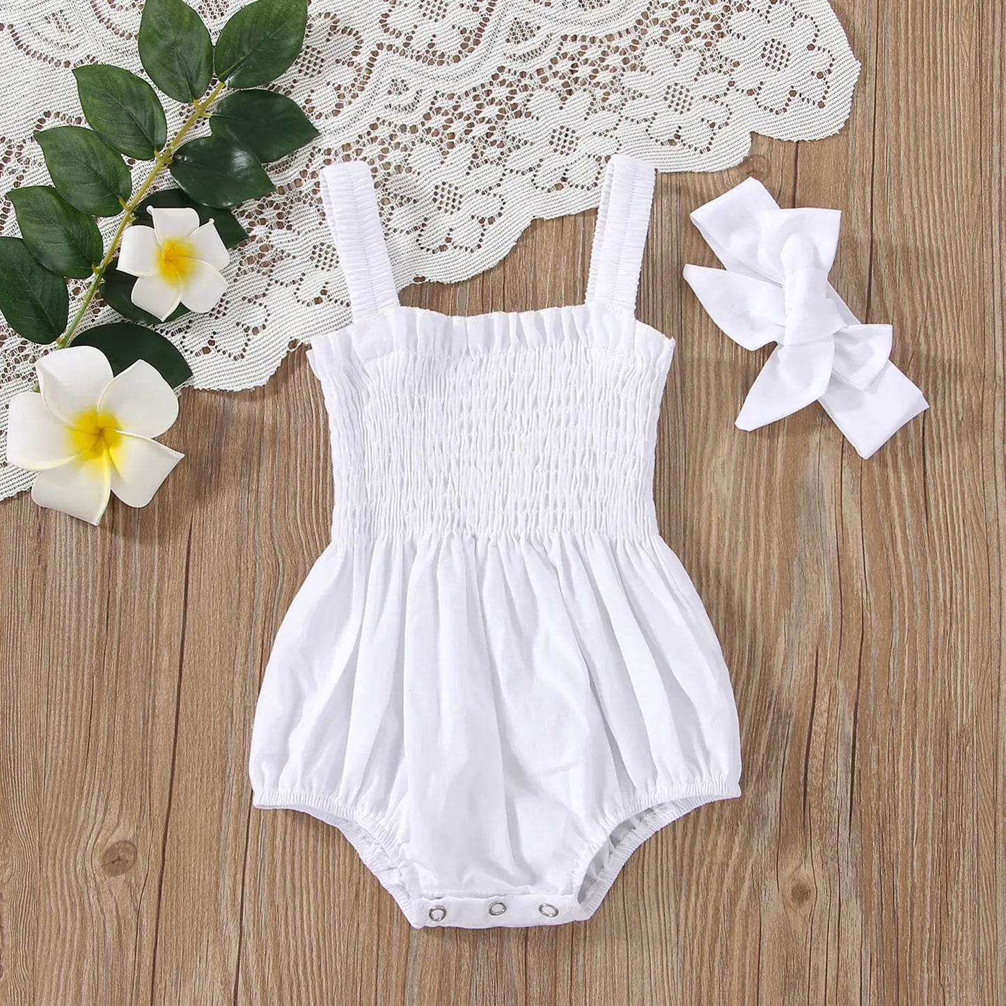 Infant Baby Girls Summer Elastic Jumpsuit Rompers - Infants planet