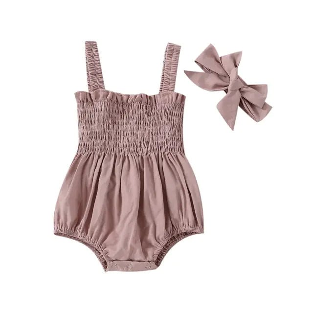 Infant Baby Girls Summer Elastic Jumpsuit Rompers - Infants planet