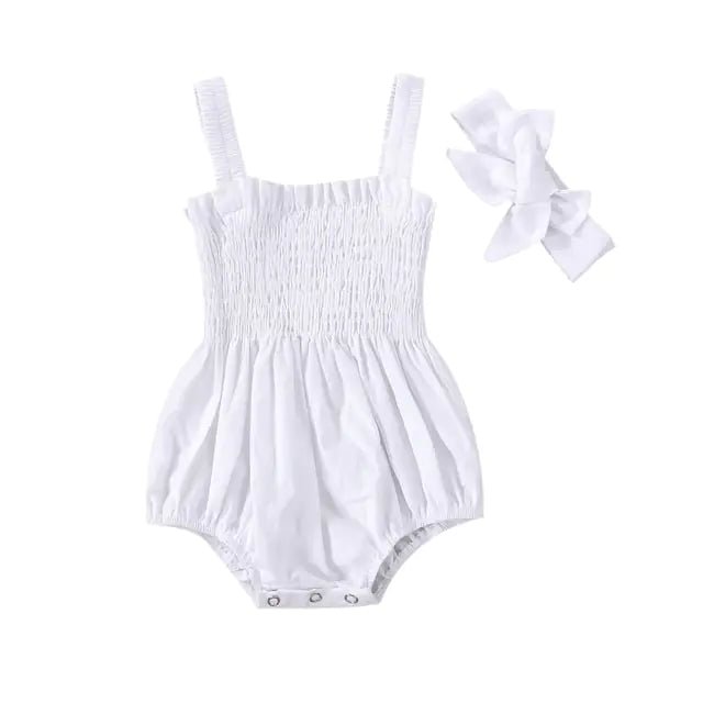 Infant Baby Girls Summer Elastic Jumpsuit Rompers - Infants planet