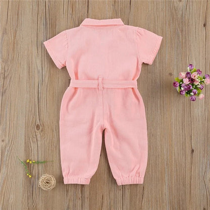 Infant Kids Baby Girls Denim Jumpsuit - Infants planet