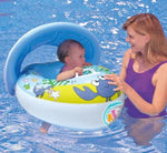 Inflatable Kids Swim Float with Car Canopy - Blue - Infants planet
