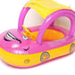Inflatable Kids Swim Float with Car Canopy - Light blue - Infants planet