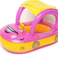 Inflatable Kids Swim Float with Car Canopy - Purple - Infants planet