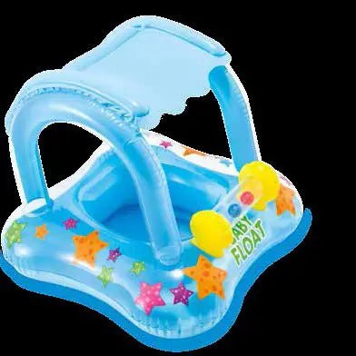 Inflatable Kids Swim Float with Car Canopy - Purple - Infants planet