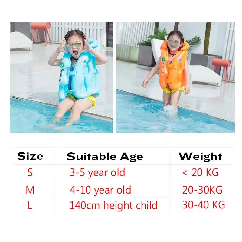 Inflatable Life Vest Baby Swimming Jacket - Infants planet