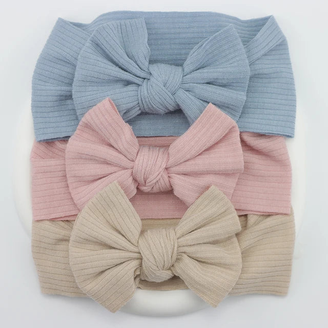 3Pcs/Lot Knit Baby Headband Bow Set - Infants planet