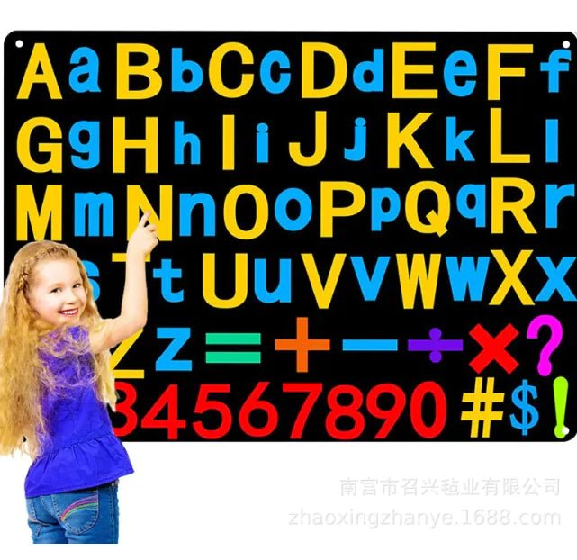 Kids' 3D Felt Creation Kit – Interactive Learning - Black Letters - Infants planet