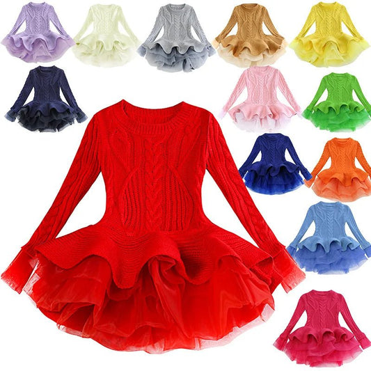 Kids Winter Knitted Chiffon - Orange - Infants planet
