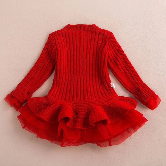 Kids Winter Knitted Chiffon - Orange - Infants planet