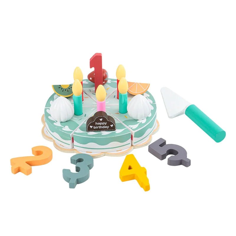 Kids Wooden Tea Party Playset - Birthday Cake - Infants planet