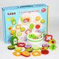 Kids Wooden Tea Party Playset - Fruit And Vegetable Salad - Infants planet