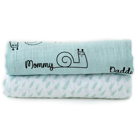 Milk&Moo Set of 2 Sangaloz Baby Muslin Swaddle Blanket - Infants planet