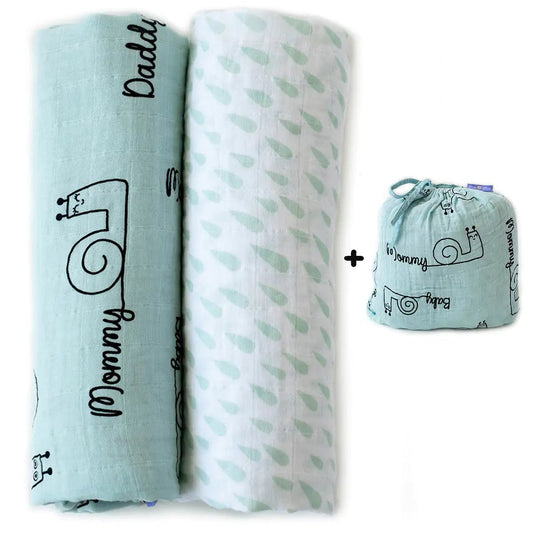 Milk&Moo Set of 2 Sangaloz Baby Muslin Swaddle Blanket - Infants planet