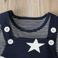 Newborn Baby Boy Clothes Long Sleeve Tops + Suspender Pants + Hat - Infants planet