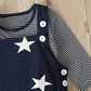 Newborn Baby Boy Clothes Long Sleeve Tops + Suspender Pants + Hat - Infants planet