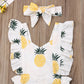 Newborn Pineapple Print Romper Set - Infants planet