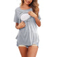 Nursing Flap Tee - Light Grey - Infants planet