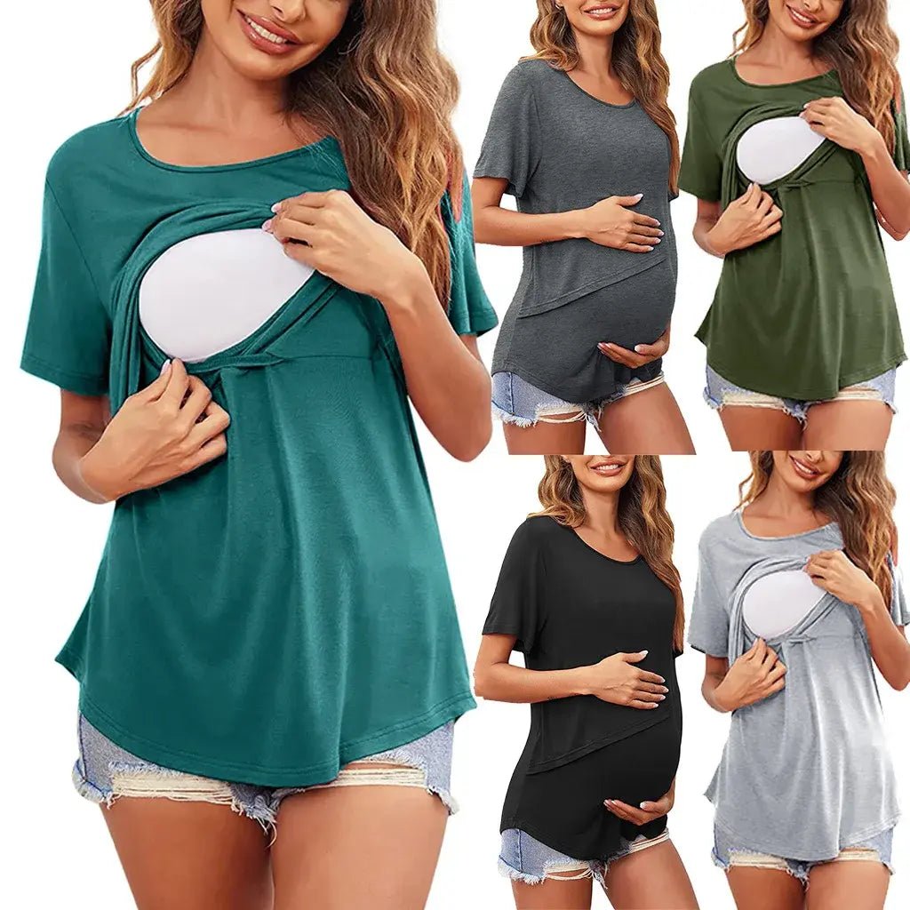 Nursing Flap Tee - Light Grey - Infants planet
