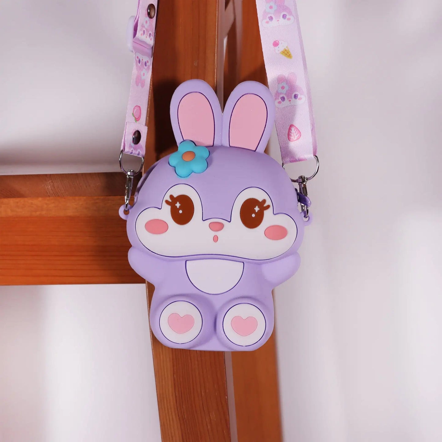 Ogi Mogi Toys Purple Bunny Colorful Round Shoulder Bag - Infants planet