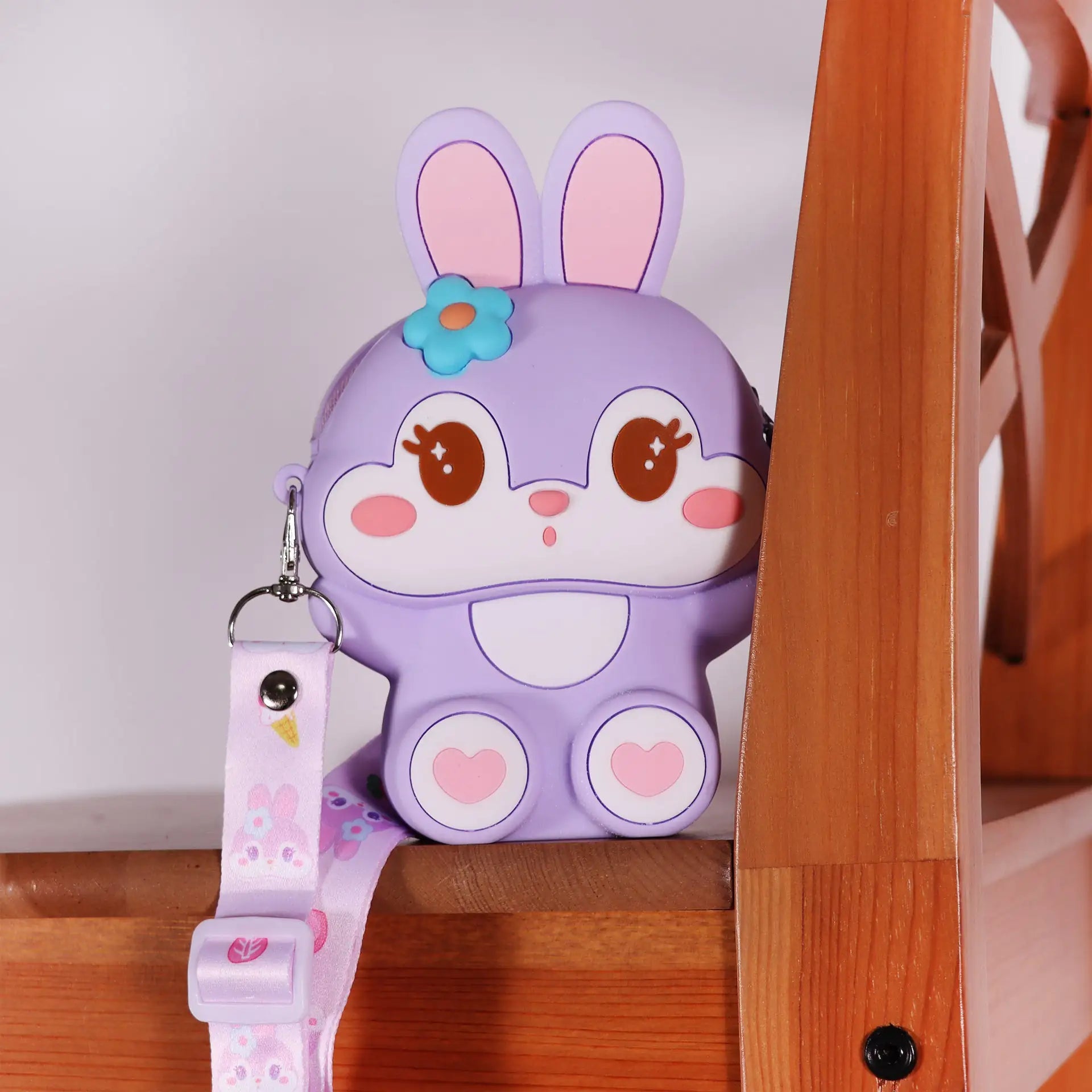 Ogi Mogi Toys Purple Bunny Colorful Round Shoulder Bag - Infants planet