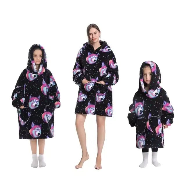 Plush Oversized Velveteen Blanket Hoodie - Infants planet