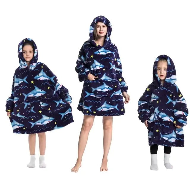 Plush Oversized Velveteen Blanket Hoodie - Infants planet