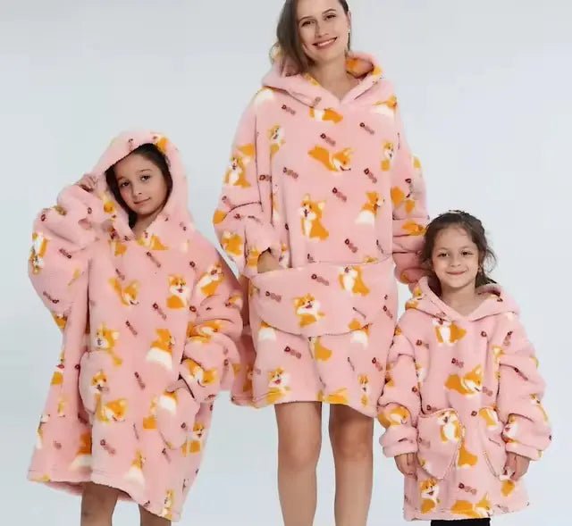 Plush Oversized Velveteen Blanket Hoodie - Infants planet