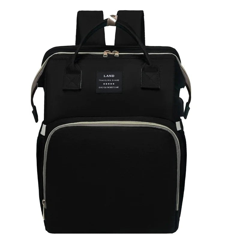 Portable Crib Backpack for Moms - Black - Infants planet