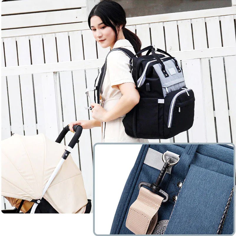 Portable Crib Backpack for Moms - Powder Grey - Infants planet