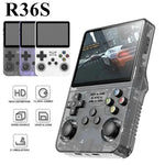 R36S Retro Handheld Video Game Console - White 64GB - Infants planet