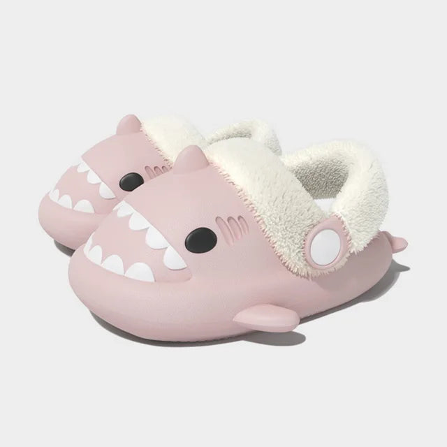 Detachable Kids Winter Shark Slippers