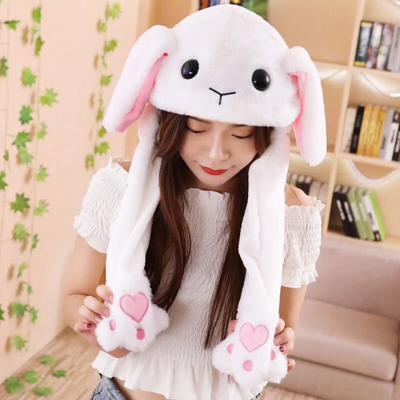 Rabbit Ear Airbag Hat: Fun Plush Toy Cap for Kids and Adults - Infants planet